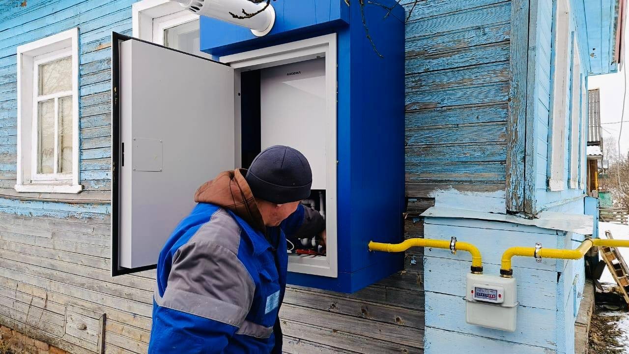 В Кирилловском округе Вологодской области газифицирован дом пенсионерки, относящейся к льготной категории «дети войны»