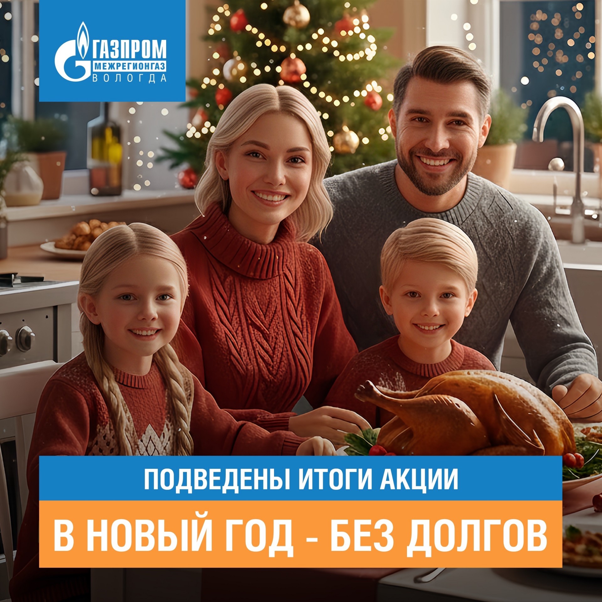 «Газпром межрегионгаз Вологда» подвели итоги новогодней акции «В 2025 год - без долгов!»